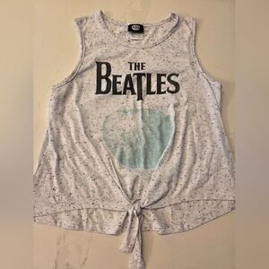 The Beatles Tie Front Sleeveless Crop